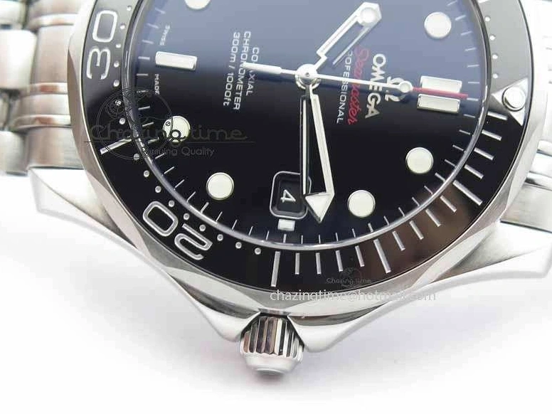 0114 Seamaster 300M SS MK 1:1 Best Edition Black Dial Ceramic Bezel On SS Bracelet A TopPick 8177